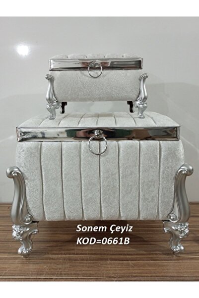 Sandık Dünyası Söz Nişan Bohça Gelin Damat Çeyiz Sandığı 2li 0661b