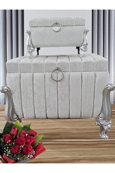 Sandık Dünyası Söz Nişan Bohça Gelin Damat Çeyiz Sandığı 2li 0657b