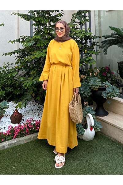 Moda Lippa Organic Şile Cloth Yellow Skirt Set
