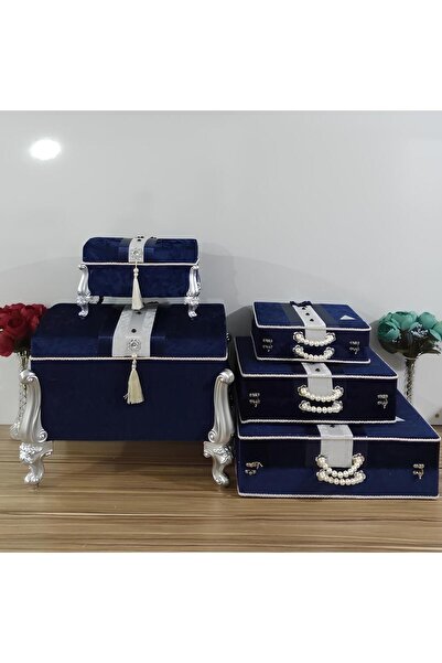 Sonem Çeyiz Söz Nişan Bohça Gelin Düğün Damat Çeyiz Sandığı 5li Set 0568l