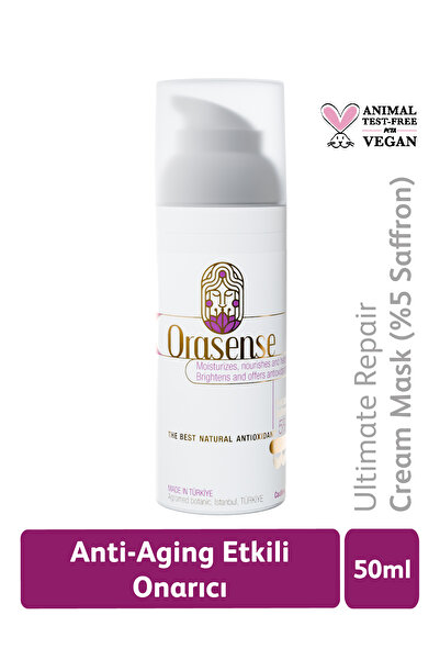 Orasense Onarıcı Krem Maske 50 ml - Safran Özlü Yaşlanma Karşıtı Yatıştırıcı Vegan (%5 SAFRAN ÖZÜ)