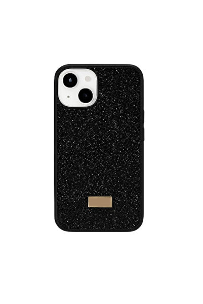 REDz Accessories Carcasă Glamour, cristale de zirconiu, compatibilă cu iPhone 14, rezistentă la șocuri, protecție completă, neagră