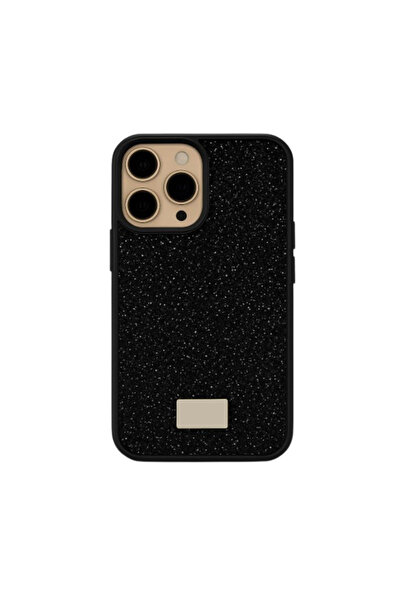 REDz Accessories Carcasă Glamour, Cristale Strălucitoare, Pentru iPhone 14 Pro Max, Rezistentă la Șocuri, Protecție Completă, Neagră