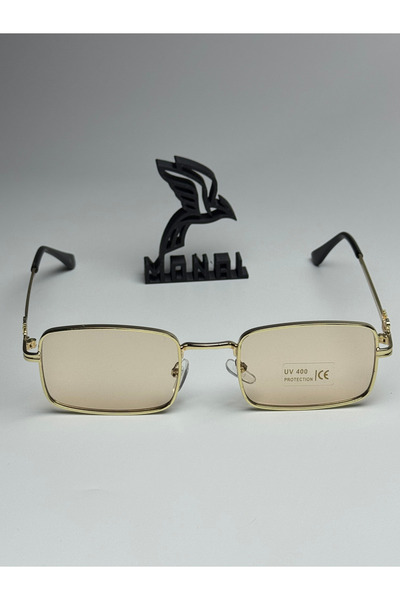 MONAL Miuw Bal Sunglasses Gold Rectangle Frame Organic Glass 51 Ekartman