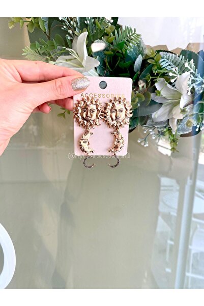 Lilyum Aksesuar نموذج العلامة التجارية نموذج عتيق من الشمس والقمر مفصل متدلي ...