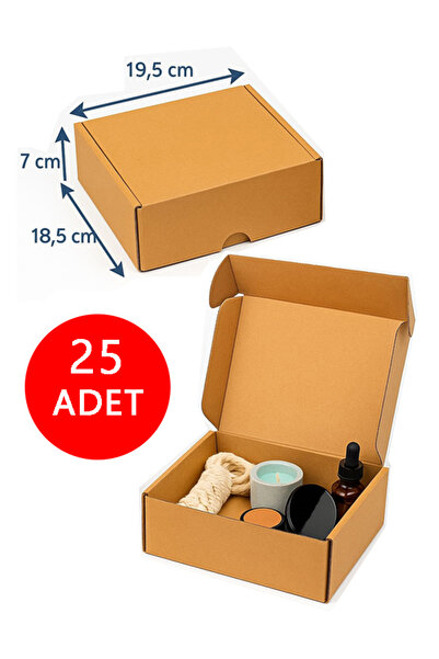 kutucum 18,5 X 19,5 X 7 Cm E-ticaret Kargo Kutusu 25 Adet