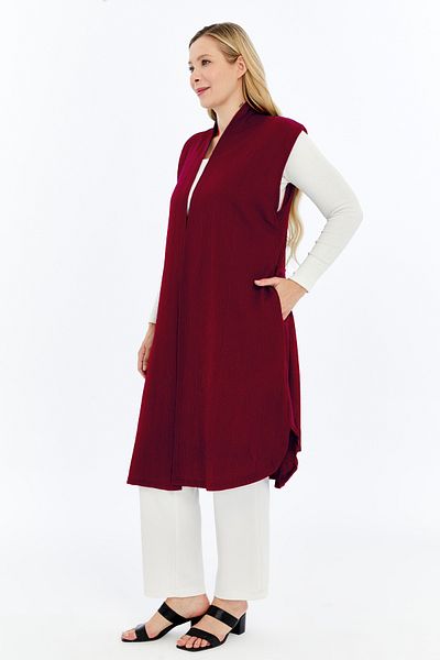 Laden Plus Size Summer Spring Women's Large Size Mother Thin Long Vest with Accessories