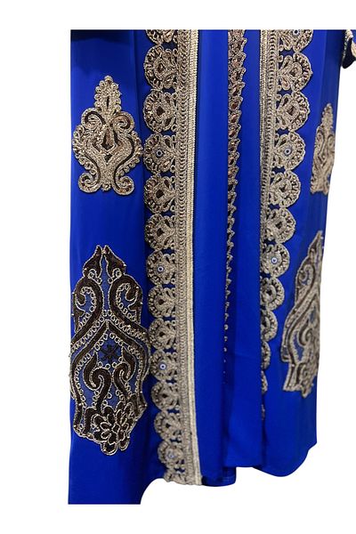 MODA Rochie de seară caftan de nuntă cu centură pentru femei locale