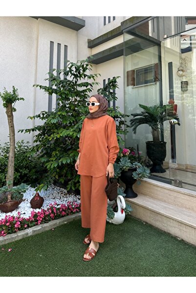 Moda Lippa Organic Şile Cloth Cinnamon Pants Set