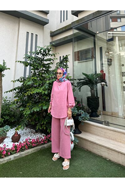 Moda Lippa Organic Şile Cloth Dusty Rose Pants Set