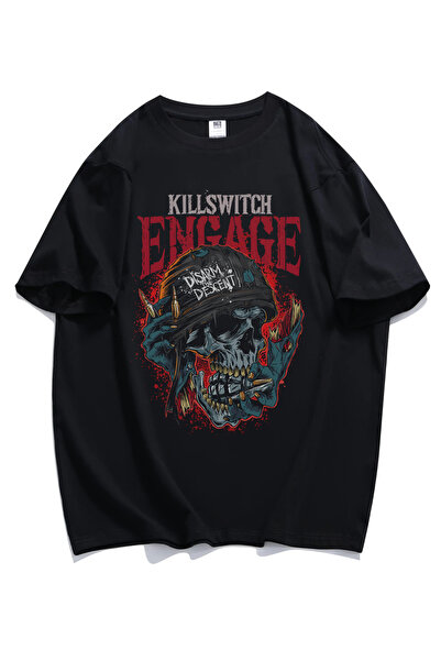 Fuddy Moda تي شيرت مطبوع عليه Killswitch Engage للجنسين، تي شيرت مطبوع عليه م...
