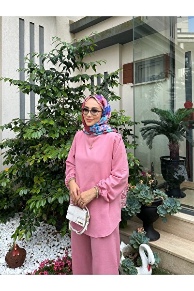 Moda Lippa Organic Şile Cloth Dusty Rose Pants Set