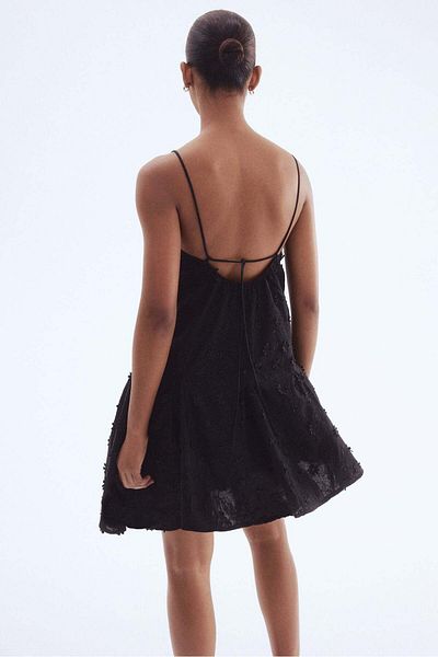 H&M Appliquéd Cotton Dress