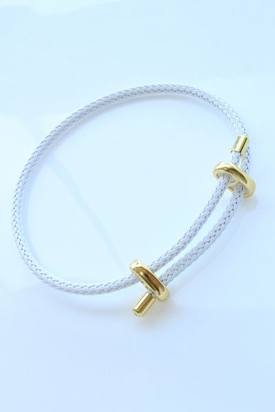 Leo'Stone New Season Colorful Adjustable Steel Detailed Knitted Rope Bracelet