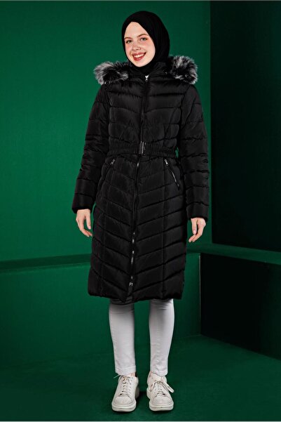 Alvina Palton gonflabil cu glugă cu centură 90328