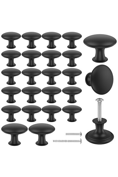 Choice 25pcs black 25Pcs Drawer Knob Set Zinc Alloy Cabinet Handles Rustproof Gold Dresser Knobs with Screw