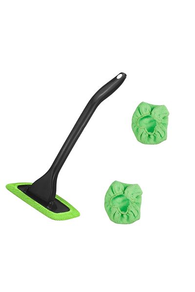 Choice Green Cleaning Kit 3 Pcs Car Windshield Defogging Brush Dust Removal Car Cleaning Tool Long Handle H