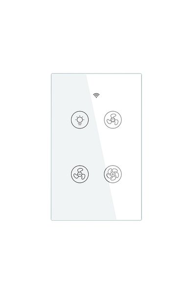 MoesHouse Switch New WiFi RF Smart Ceiling Fan Light 2/3 Way Control Smart Life/Tuya APP RF Remote Speed Contr