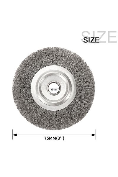 Choice 75x6mm 75/100/125/150mm Steel Wire Brush 0.15mm Wire Wheel Brush Round For Bench Grinder Deburring T