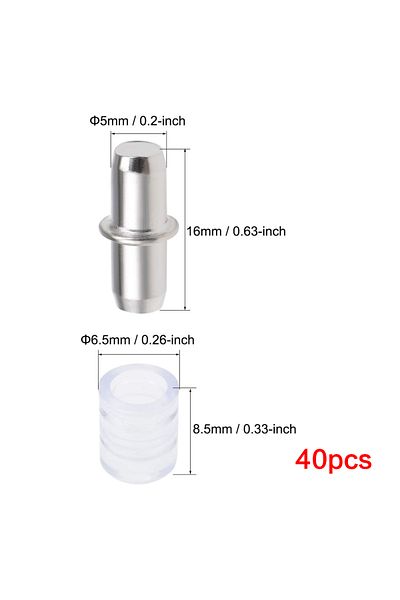 Choice Na 40pcs 20/40/80 Pcs Shelf Bracket Pegs With Rubber Sleeves 5x16mm(0.2X0.63INCH) Shelf Holder Suppo