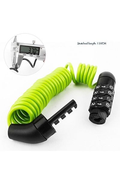 Choice Green Mini Anti-theft Helmet Lock 4 Digit Password Portable Strong Safe Strong Cutting Resistance Pv
