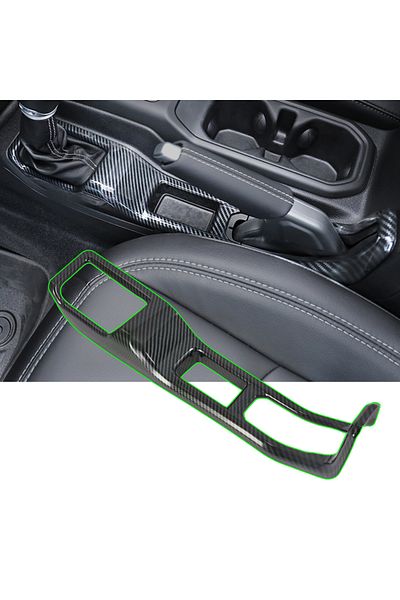 Choice Carbon Fiber 4wd Car Front Water Cup Holder Decoration Cover 4wd Gear Shift Panel For Jeep Wrangler