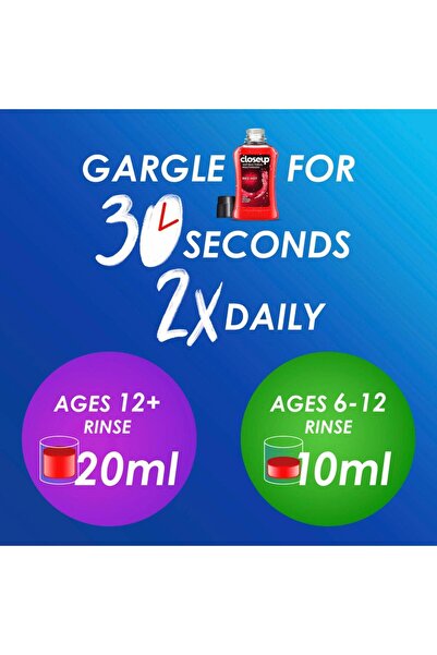 Closeup Red Hot Anti-bacterial Mouth Wash 500 ml 12-hour Fresh Breath & 99% Germ Protection