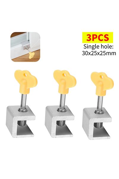 Choice C 3pcs 5-1pc Sliding Sash Stopper Cabinet Locks Straps Aluminum Alloy Safety Lock Child Protection D