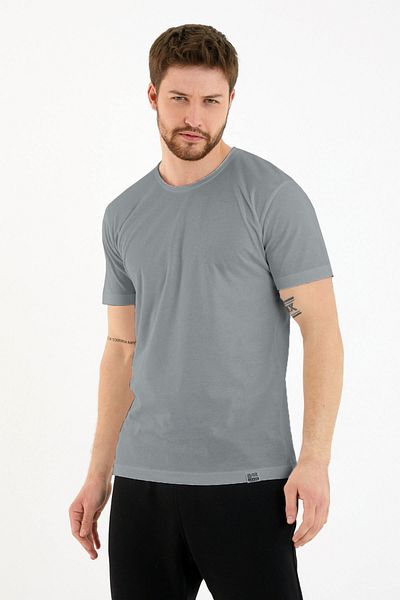 AMAZING CRASH Ανδρικό μπλουζάκι με κοντό μανίκι Basic Crew Neck Slim Fit