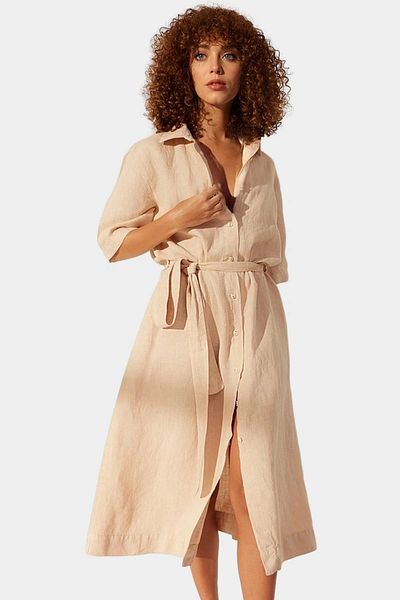 PayBuy Linen Maxi Shirt Dress Summer Casual Stylish Design Modern Style Comfortable and Easy to Use