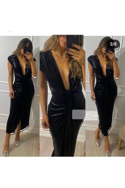 GLAMSI Rochie Damă din Lycra Metalizată – Stil Sexy & Modern