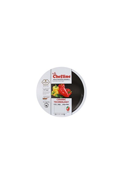 Chefline Ceramic Fry Pan, 20 Cm, Red Non-stick, Healthy Cooking & Durable Kitchen Essential