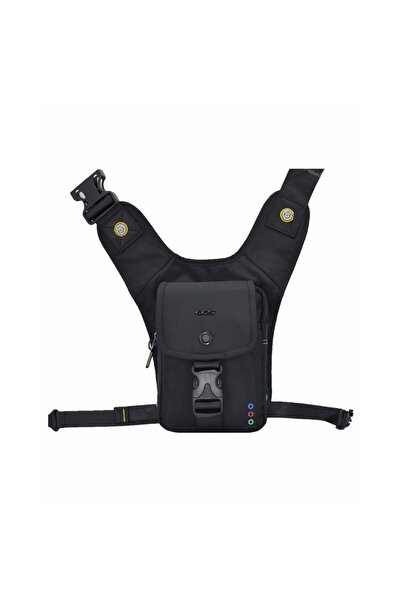 ÇÇS Kapaklı Motosiklet Bel Bacak Çantası Siyah