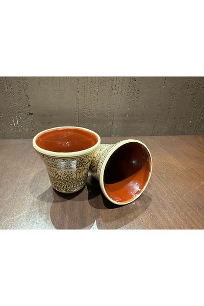 İLKCET MODA Rapido Ethnic Patterned 2-Piece Cup