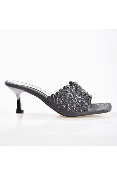 ERDAL KOÇYİĞİT AYAKKABI Ek Pretty 752 Women's Stone Heeled Slippers