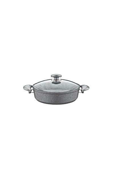 OMS Collection 32x9 Cm Granite Karnıyarık Pot Gray