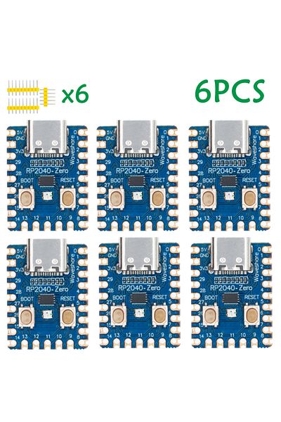 Choice 6pcs Rp2040 For Raspberry Pi Microcontroller Pico Development Board Rp2040-zero Module Dual-core Cor