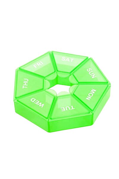 Choice منظم حبوب أسبوعي أخضر لمدة 7 أيام، صندوق حبوب سفر محمول متعدد الوظائف،...