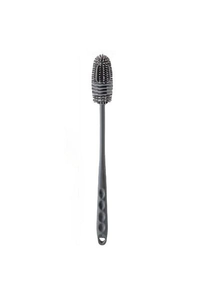 Choice 28cm 1pcs Gray Flexible Silicone Bottle Cleaning Brush With Long Handle Gentle Non-scratch Cleaner F