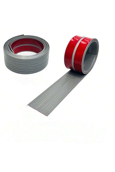 Choice Gray Wood 1pc 4cmx2m Peel And Stick Wall Trim Molding, Flexible Corner Trim Moulding, Inside & Outsi