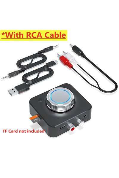 Choice With Rca Cable Bluetooth 5.0 Audio Receiver 3d Stereo Music Wireless Adapter Tf Card Rca 3.5mm 3.5 A