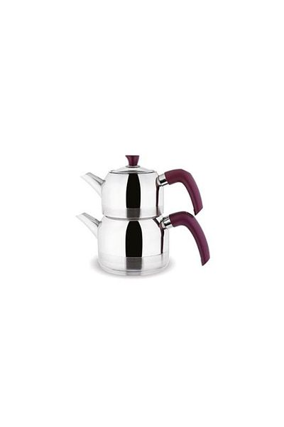 FMS Delicate Large Size Steel Teapot Plum