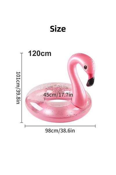 Choice 120cm(For 60-80kg) Pink Flamingo Flamingo Pool Float - Fun Beach Floaties, Inflatable Swimming Pool
