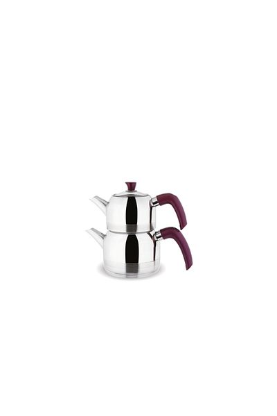 FMS Delicate Medium Size Steel Teapot Plum
