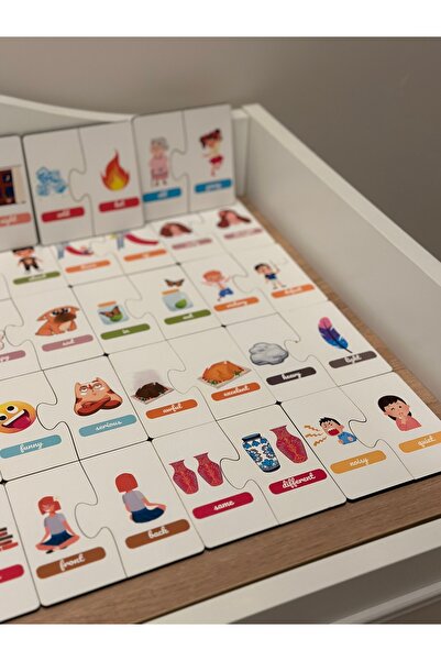 Bellacasa لعبة ألغاز متباينة اللغة الإنجليزية التعليمية - لعبة تعليم مونتيسوري