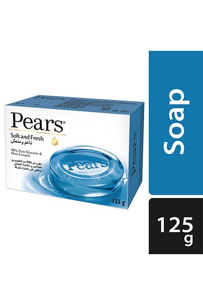 Pears Soft & Fresh Soap Bar With Mint Extracts – 125g | Gentle & Refreshing Care