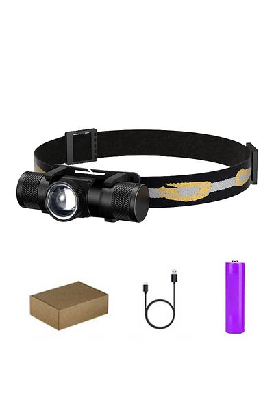 Choice With Battery Led Headlamp Zoomable Powerful Headlight Type C Usb 18650 Power Display Head Torch Camp
