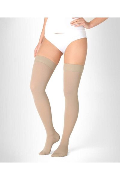 ORLEX Beige Above Knee Medium Pressure (ccl2 - 23-32 Mmhg) Closed Toe Compression Stockings