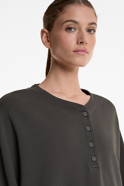 Oysho Buttoned sweatshirt with cotton and modal