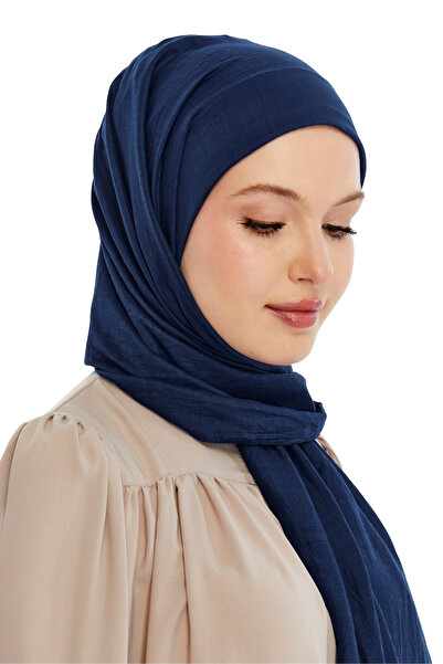 Altobeh Cotton Soft Shawl - Navy Blue